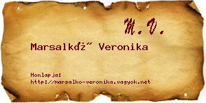 Marsalkó Veronika névjegykártya