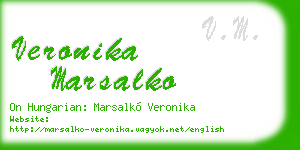 veronika marsalko business card